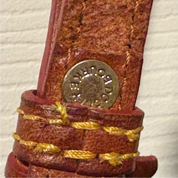 Dooney & Bourke Glossy Blue and Brown Tote - Picture 13 of 13